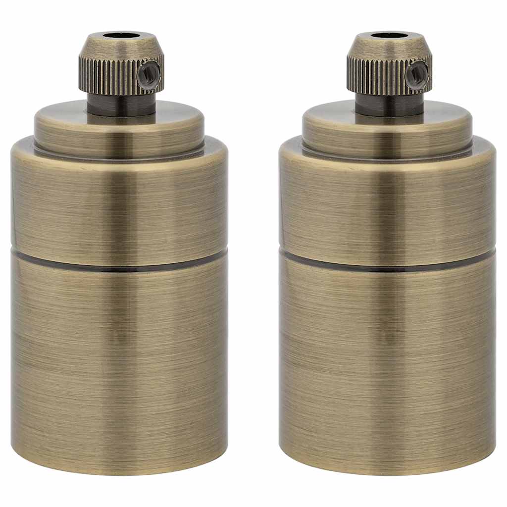 vidaXL Suporturi de lampă 2 buc Bronz E27 vidaXL Suporturi de lampă 2 buc Bronz E27