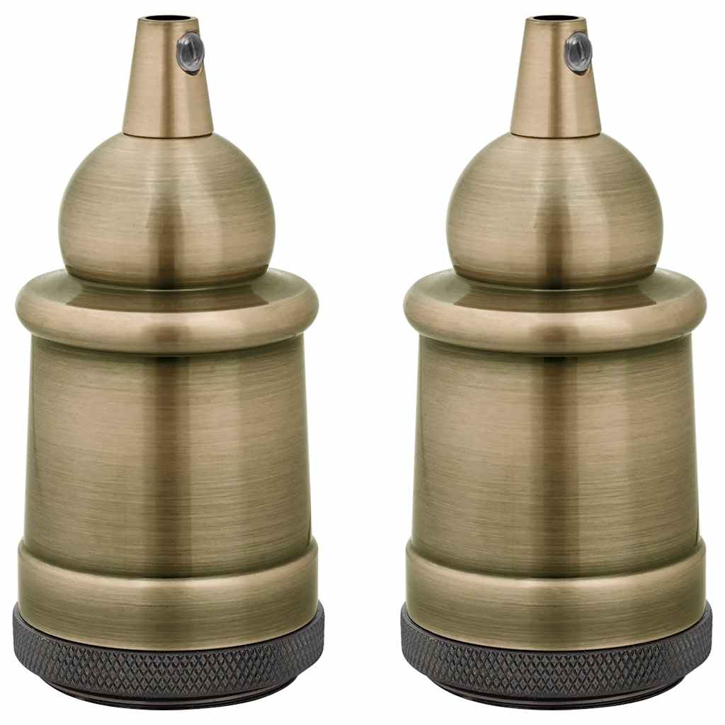 vidaXL Suporturi de lampă 2 buc Bronz E27 vidaXL Suporturi de lampă 2 buc Bronz E27