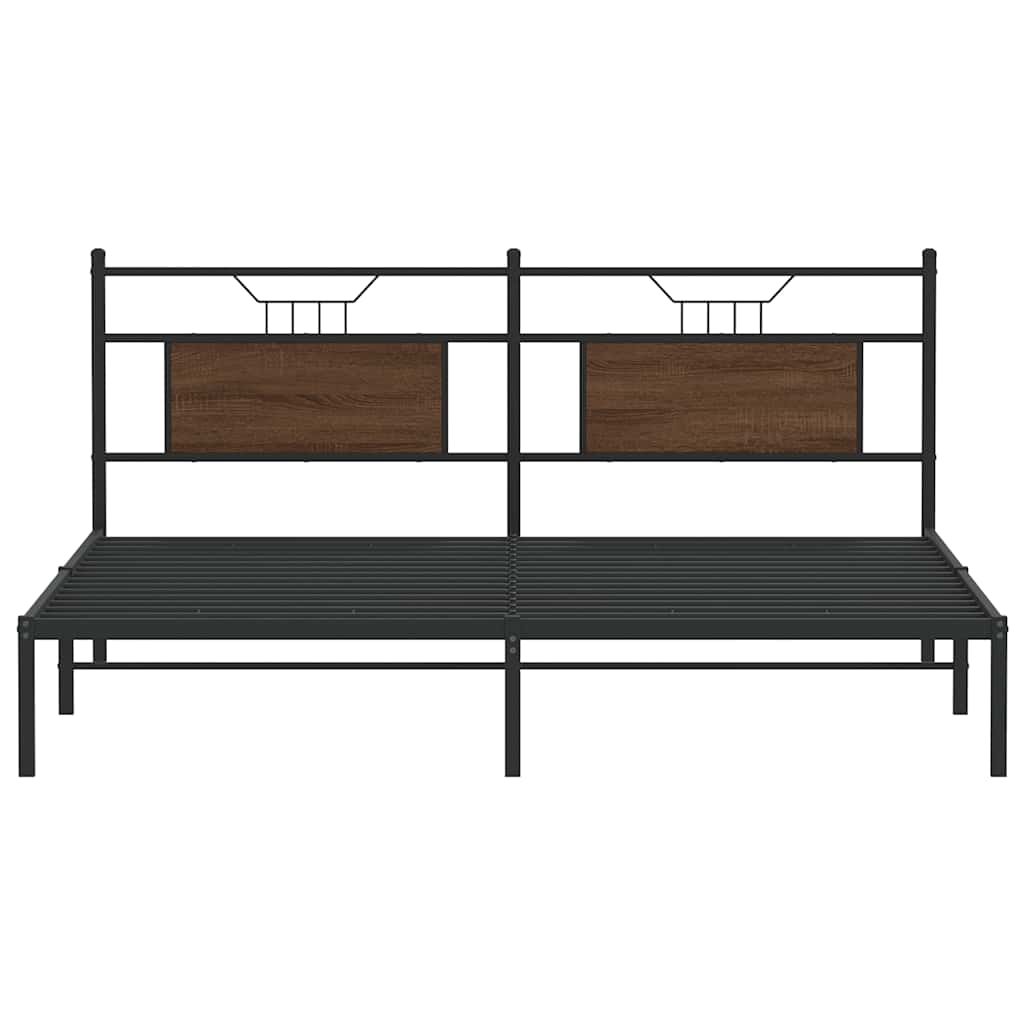 vidaXL Cadru de pat fără saltea Stejar maro 183x203 cm Lemn prelucrat vidaXL Cadru de pat fără saltea Stejar maro 183x203 cm Lemn prelucrat