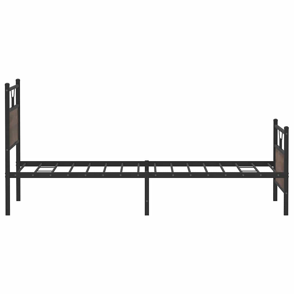 vidaXL Cadru de pat fără saltea Stejar maro 107x203 cm Lemn prelucrat