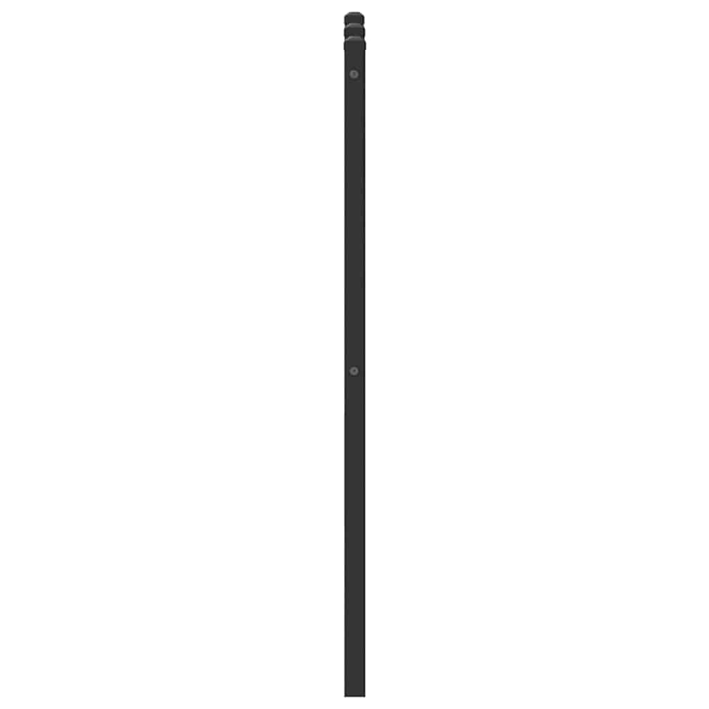 vidaXL Tăblie de pat, stejar maro, 120 cm, lemn prelucrat și oțel
