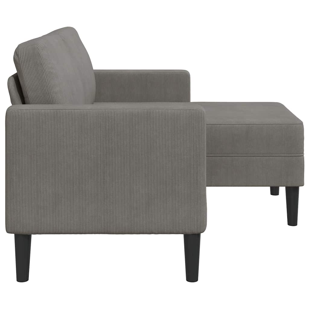 vidaXL Canapea cu 2 locuri cu șezlong în formă de L albastru 125 cm in