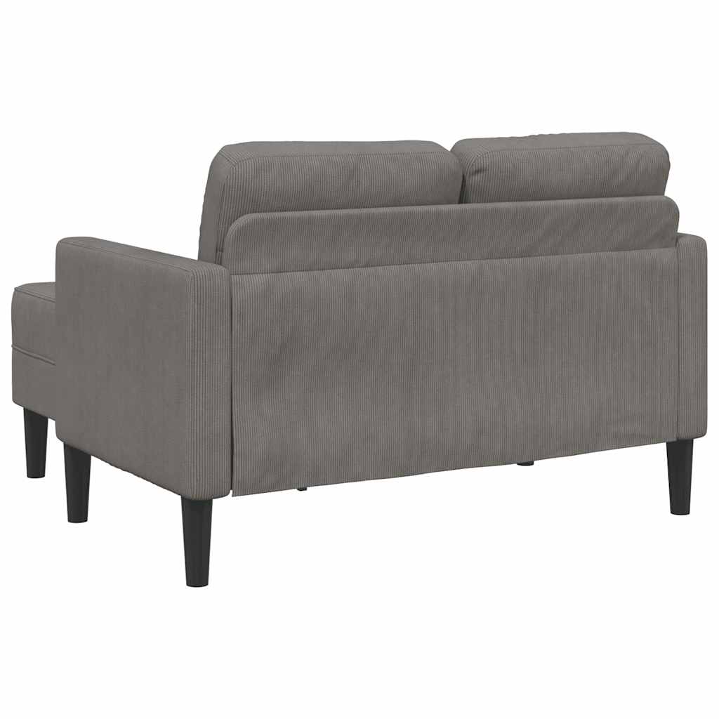 vidaXL Canapea cu 2 locuri cu șezlong în formă de L albastru 125 cm in