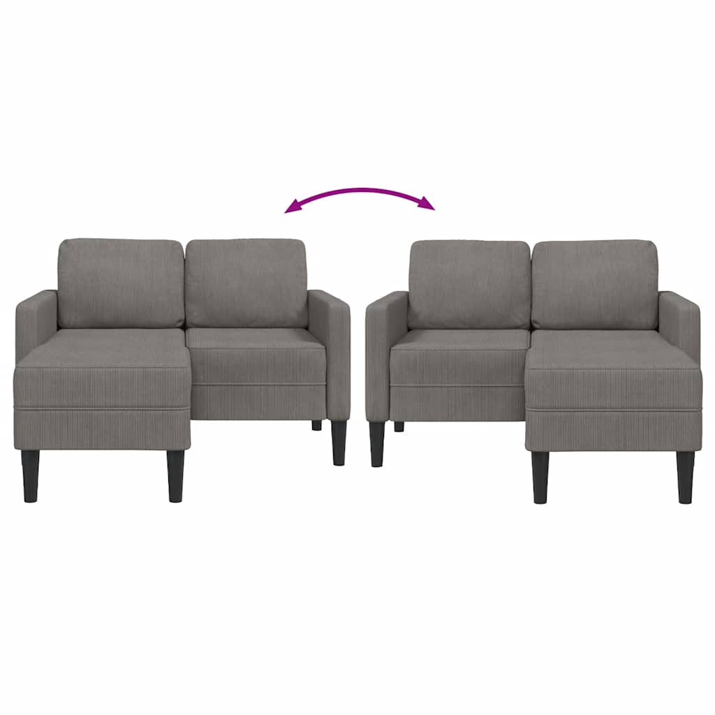vidaXL Canapea cu 2 locuri cu șezlong în formă de L albastru 125 cm in