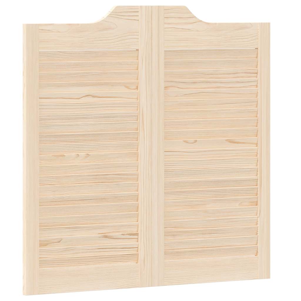 vidaXL Uși batante cu jaluzele design 1 pereche lemn masiv de pin