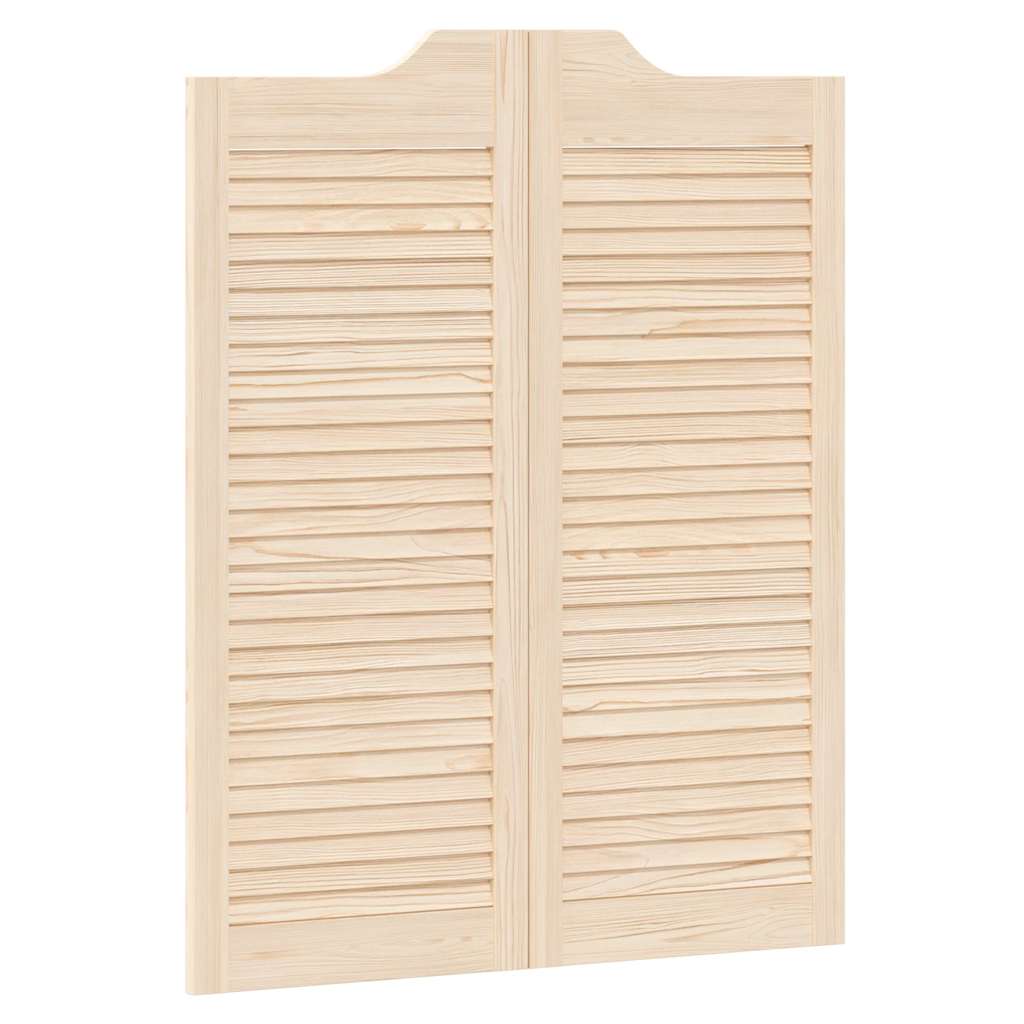 vidaXL Uși batante cu jaluzele, 1 pereche, 100x80cm, lemn masiv de pin