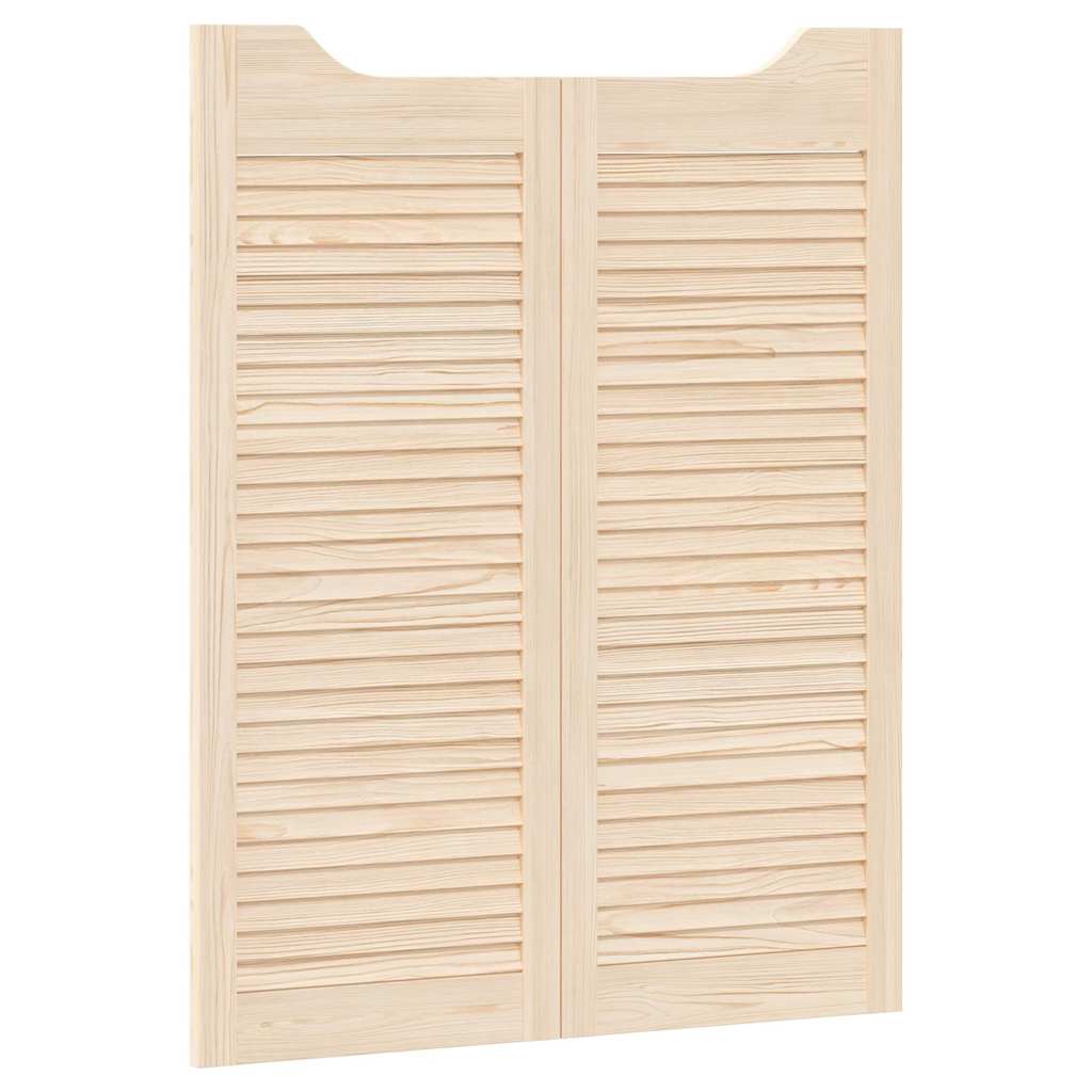 vidaXL Uși batante cu jaluzele, 1 pereche, 100x80cm, lemn masiv de pin