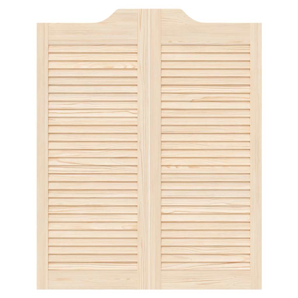 vidaXL Uși batante cu jaluzele, 1 pereche, 100x80cm, lemn masiv de pin