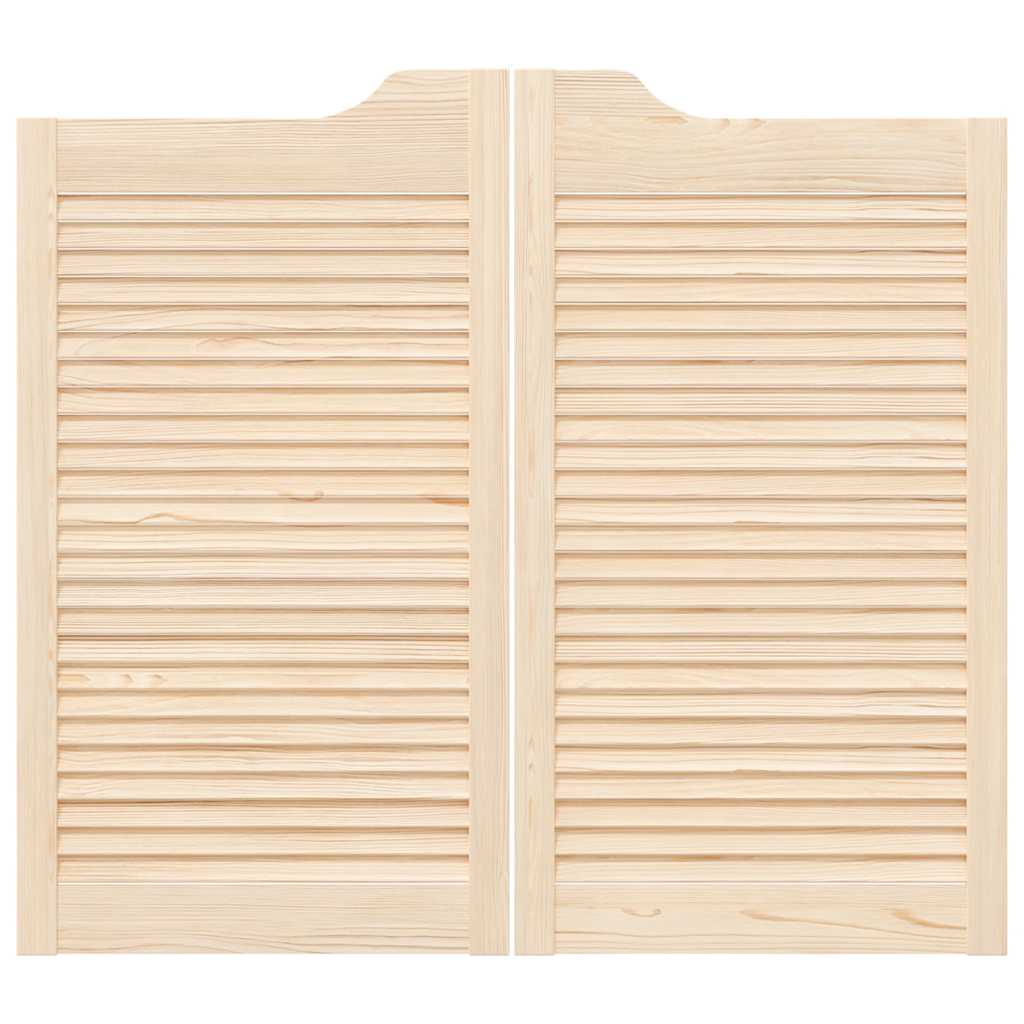 vidaXL Uși batante cu jaluzele 1 pereche 90x100 cm lemn masiv de pin