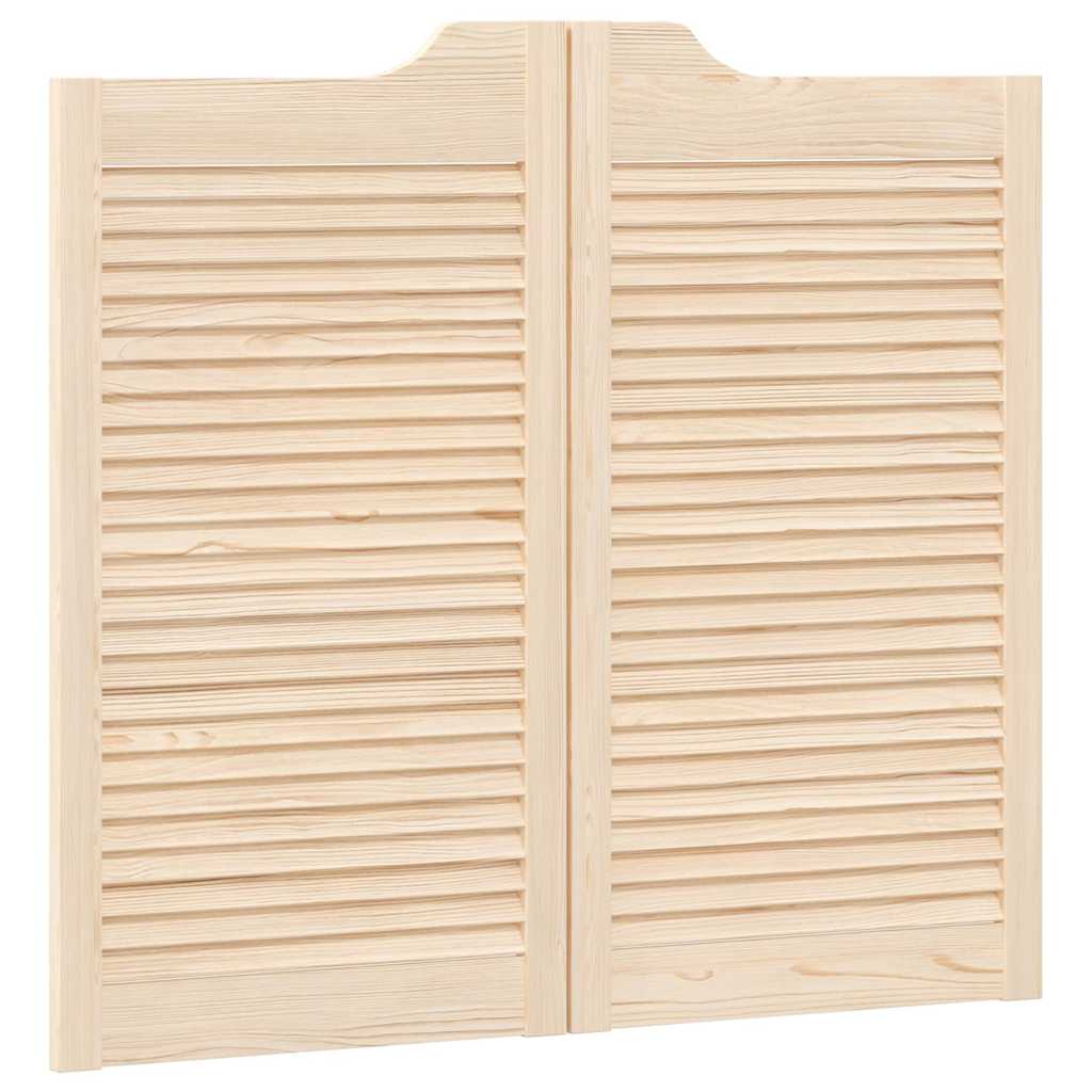 vidaXL Uși batante cu jaluzele, 2 perechi, 90x100cm, lemn masiv de pin