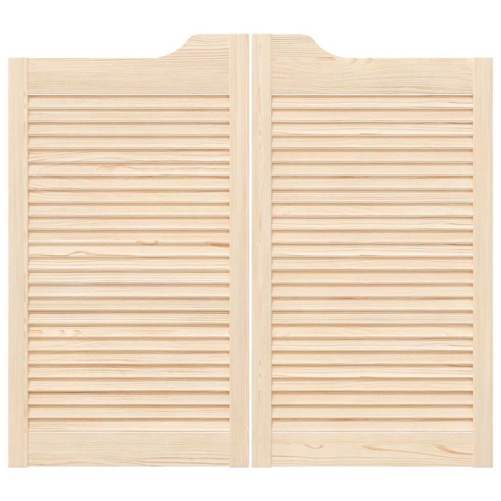 vidaXL Uși batante cu jaluzele, 2 perechi, 90x100cm, lemn masiv de pin