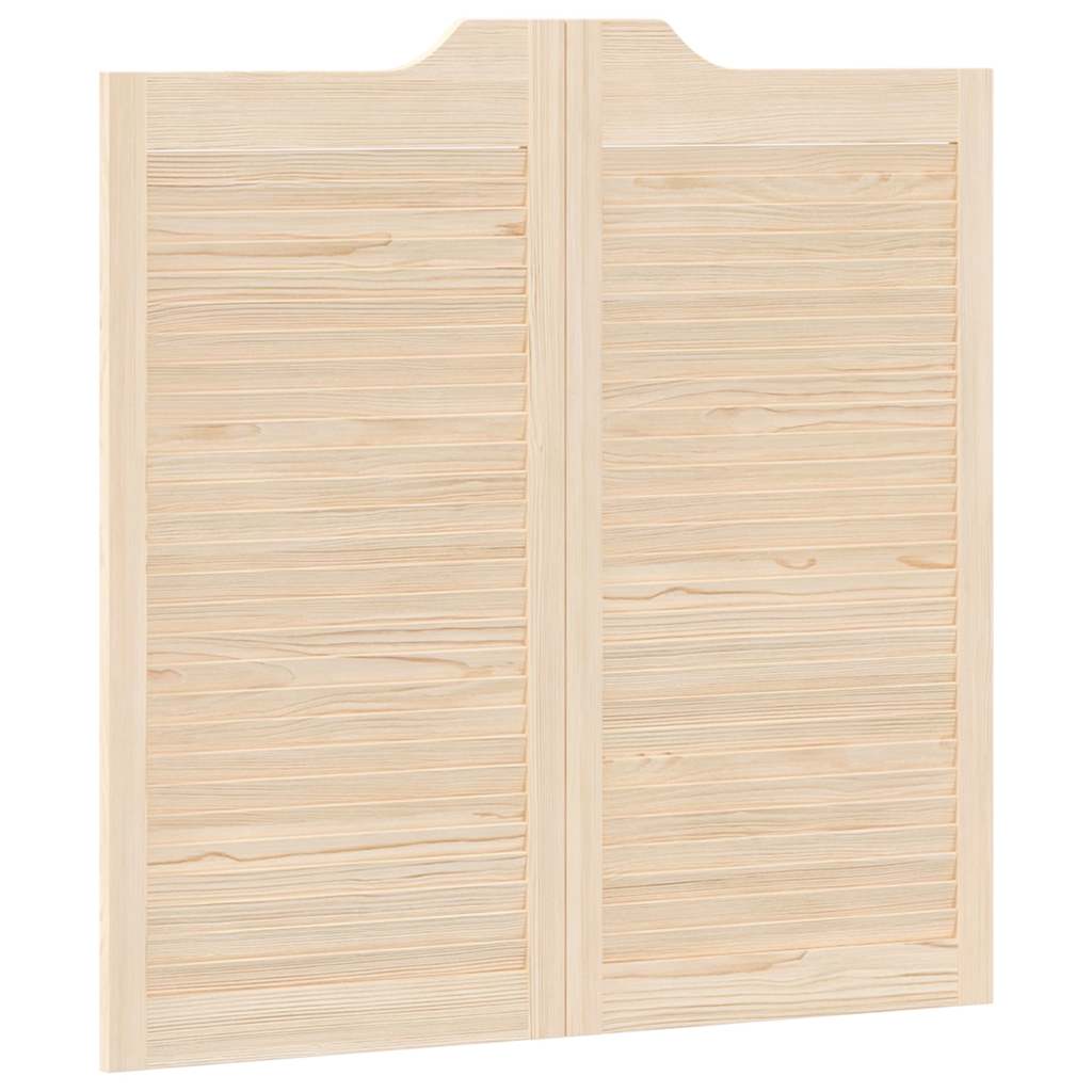 vidaXL Uși batante cu jaluzele 1 pereche 100x100 cm lemn masiv de pin vidaXL Uși batante cu jaluzele 1 pereche 100x100 cm lemn masiv de pin