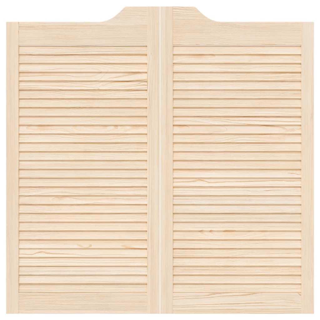 vidaXL Uși batante cu jaluzele, 2 perechi 100x100 cm lemn masiv de pin