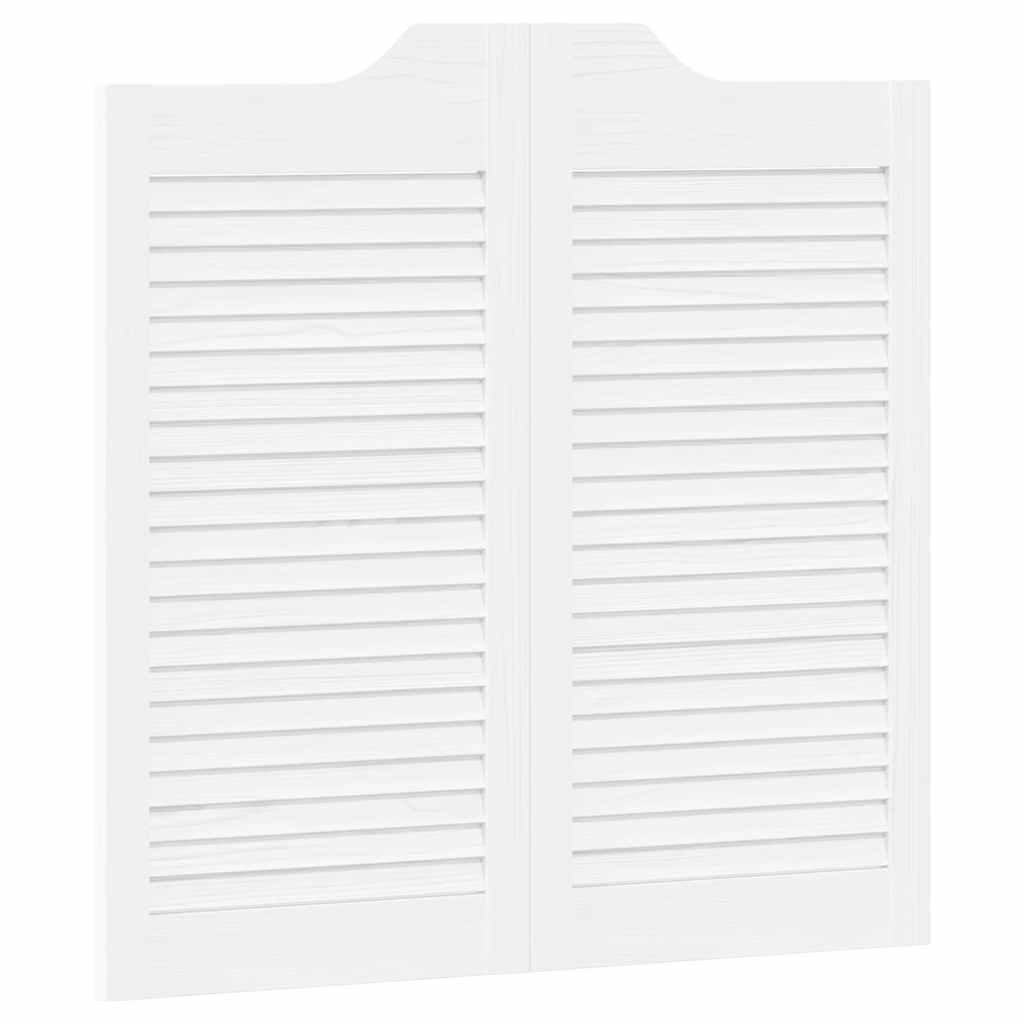 vidaXL Uși batante cu jaluzele 1 pereche alb 80x80 cm vidaXL Uși batante cu jaluzele 1 pereche alb 80x80 cm
