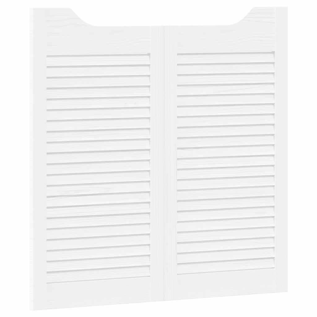 vidaXL Uși batante cu jaluzele 1 pereche alb 80x80 cm vidaXL Uși batante cu jaluzele 1 pereche alb 80x80 cm
