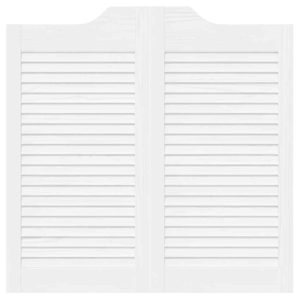 vidaXL Uși batante cu jaluzele 1 pereche alb 80x80 cm vidaXL Uși batante cu jaluzele 1 pereche alb 80x80 cm