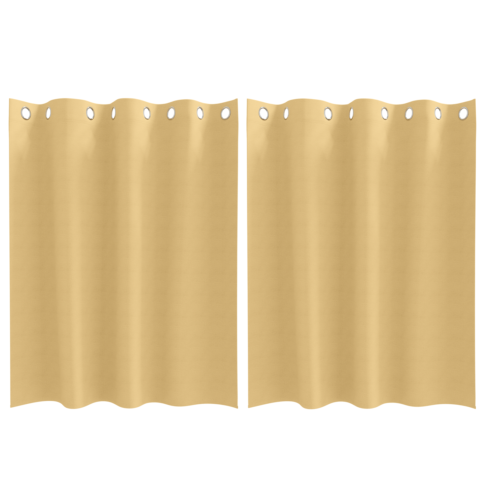 vidaXL Perdele Opaque cu Inel 2 pcs Bej 140 x 140 cm Poliester