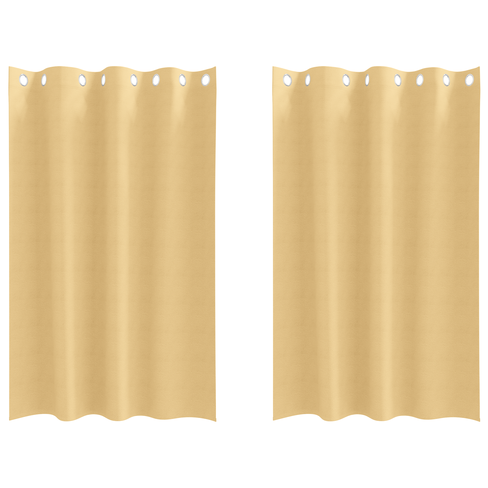 vidaXL Perdele cu perdele 2 pcs Bej 175 x 140 cm Poliester