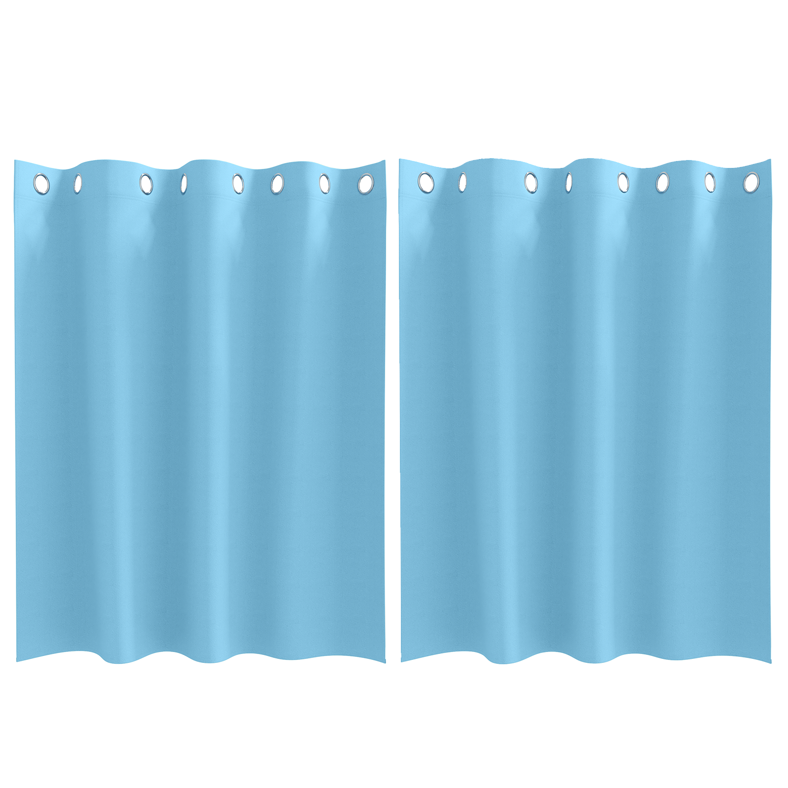 vidaXL Perdele cu perdele 2 pcs Albastru deschis Poliester vidaXL Perdele cu perdele 2 pcs Albastru deschis Poliester