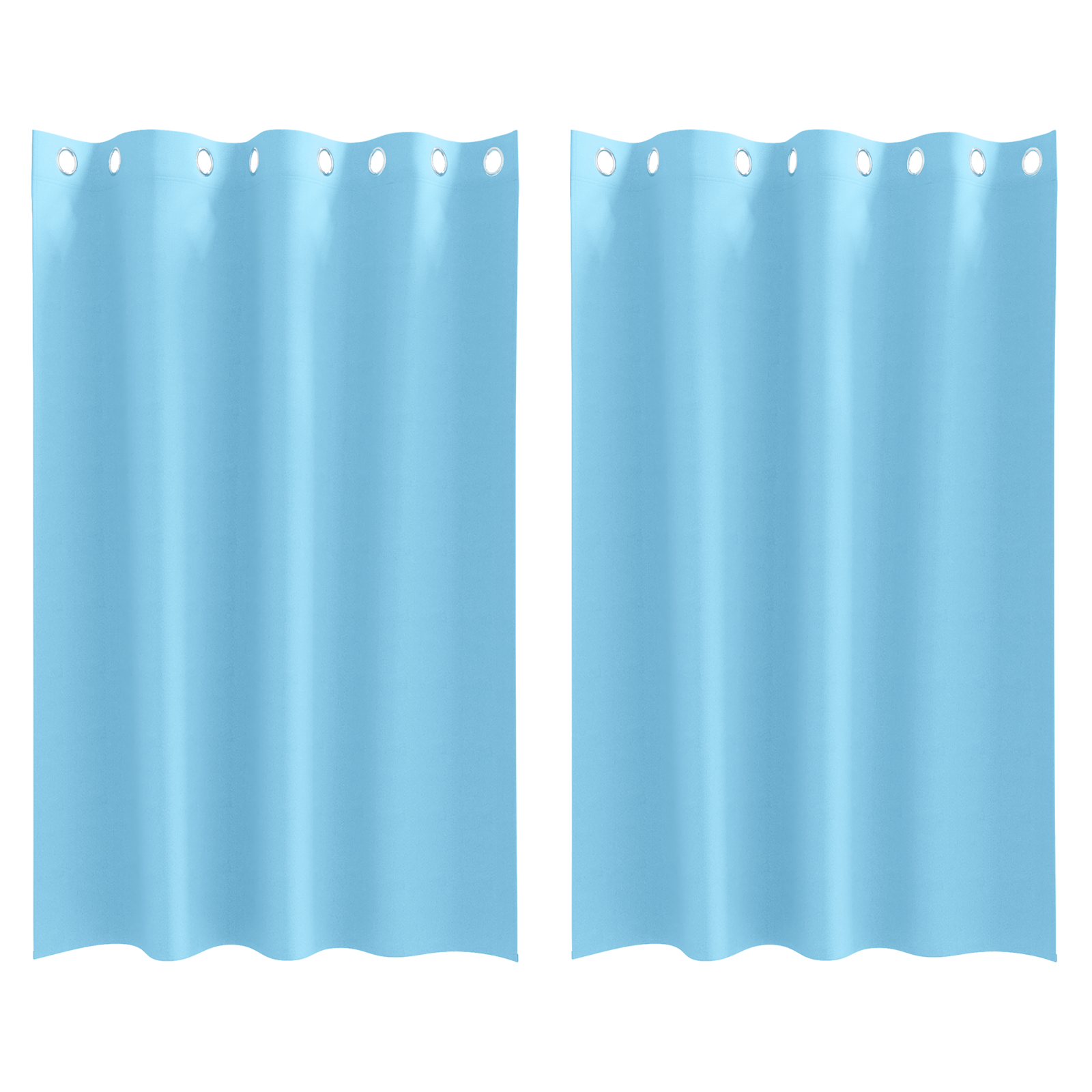 vidaXL Perdele cu perdele 2 pcs Albastru deschis Poliester vidaXL Perdele cu perdele 2 pcs Albastru deschis Poliester