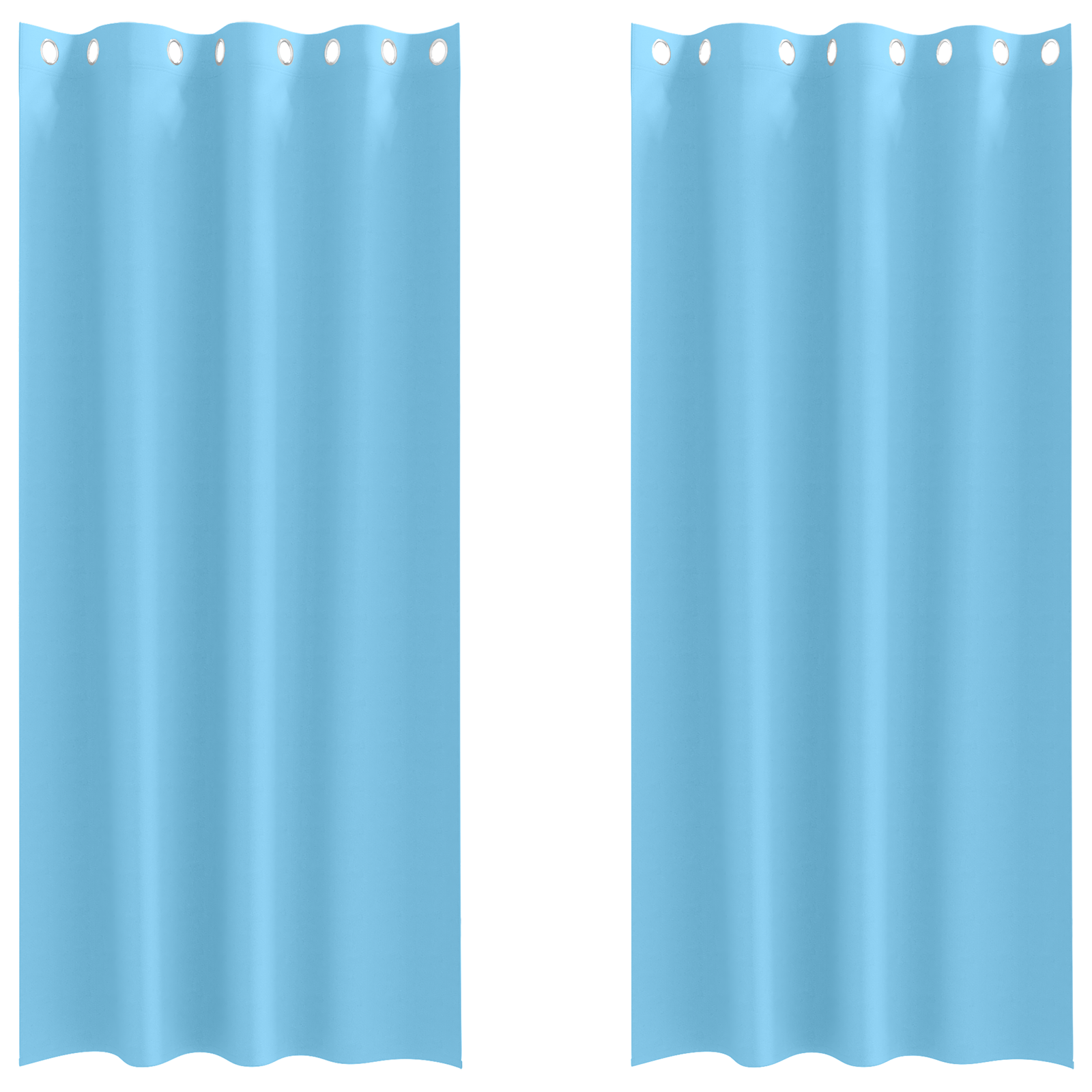 vidaXL Perdele cu perdele 2 pcs Albastru deschis Poliester vidaXL Perdele cu perdele 2 pcs Albastru deschis Poliester