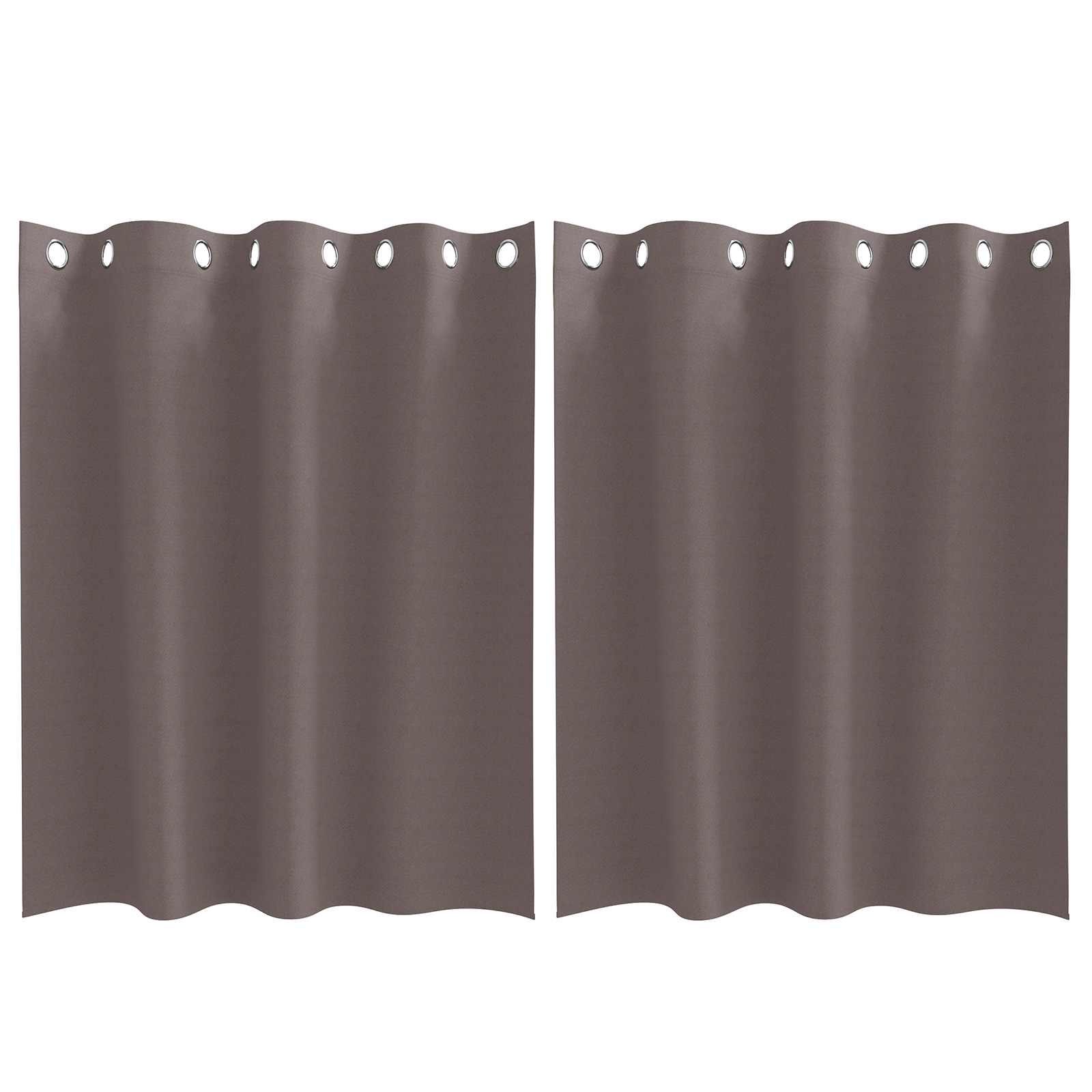 vidaXL Perdele cu perdele 2 pcs Maro închis 140 x 140 cm Poliester