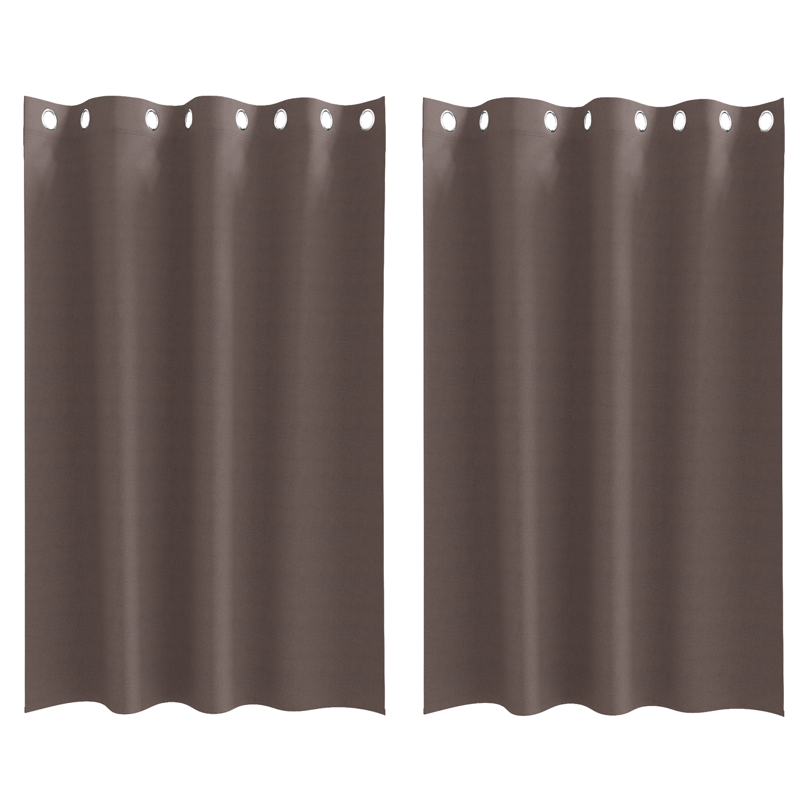 vidaXL Perdele cu perdele 2 pcs Maro închis 175 x 140 cm Poliester vidaXL Perdele cu perdele 2 pcs Maro închis 175 x 140 cm Poliester