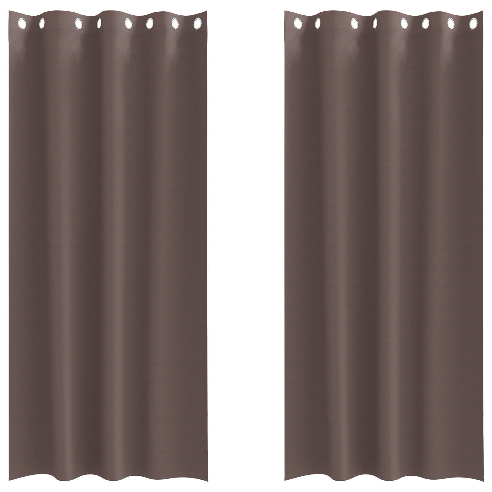 vidaXL Perdele cu perdele 2 pcs Maro închis 260 x 140 cm Poliester vidaXL Perdele cu perdele 2 pcs Maro închis 260 x 140 cm Poliester