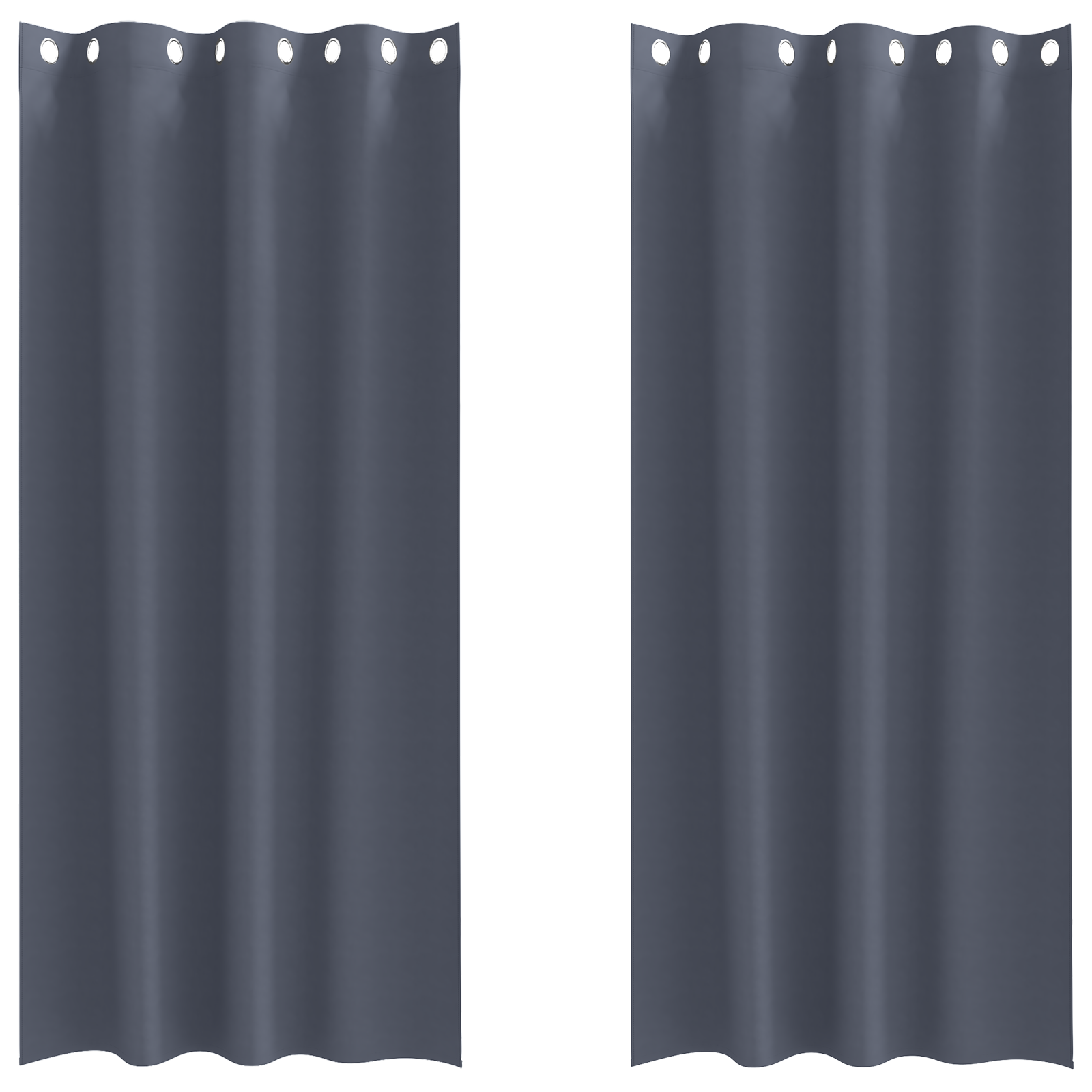 vidaXL Perdele Opaque cu Inel 2 pcs Antracit 245 x 140 cm Poliester