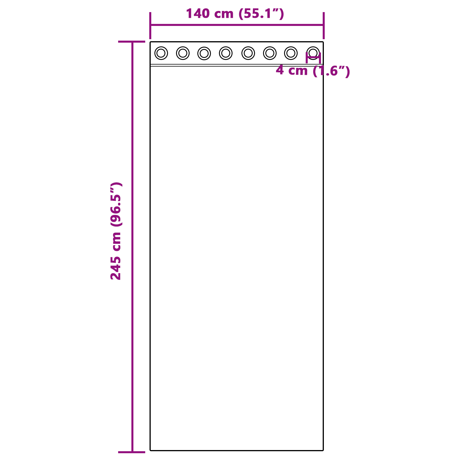 vidaXL Perdele Opaque cu Inel 2 pcs Antracit 245 x 140 cm Poliester
