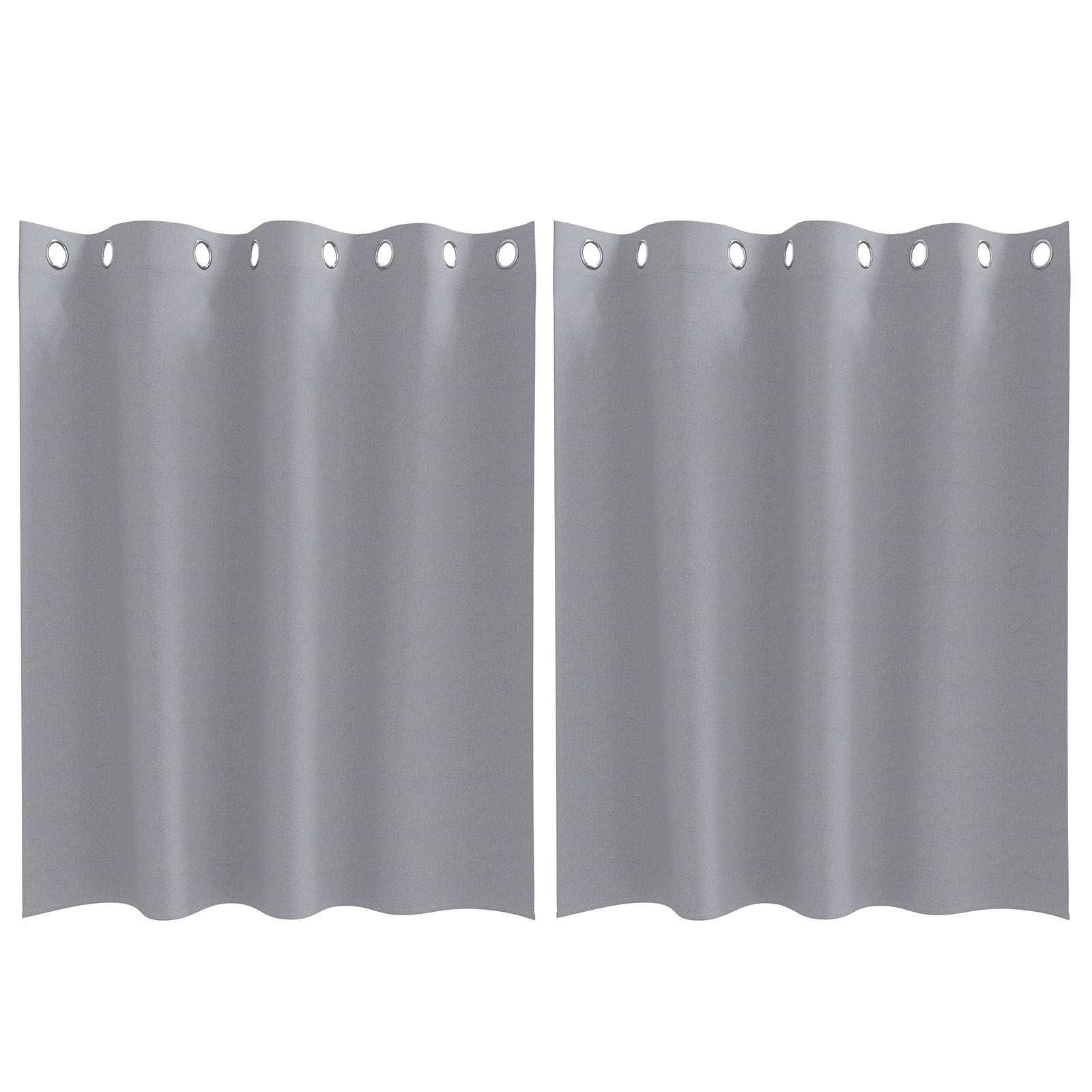 vidaXL Perdele cu perdele 2 pcs Gri deschis 140 x 140 cm Poliester