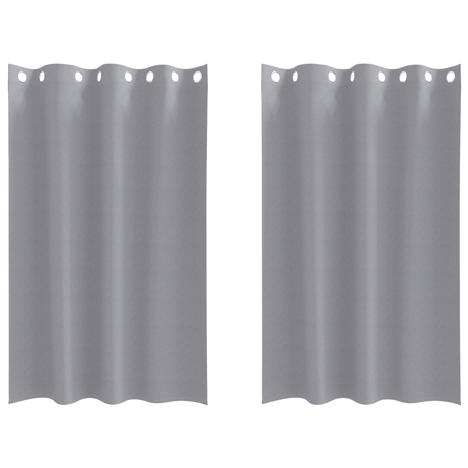 vidaXL Perdele cu perdele 2 pcs Gri deschis 175 x 140 cm Poliester