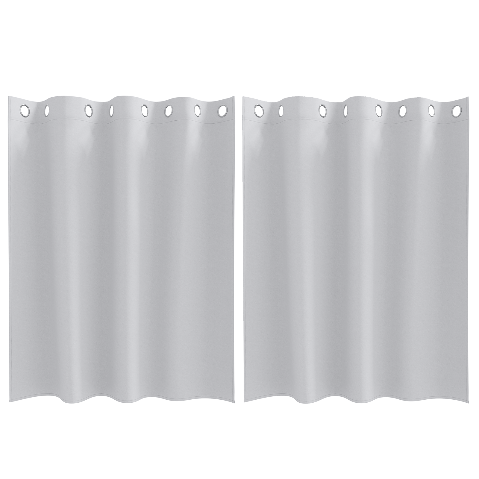 vidaXL Perdele cu perdele 2 pcs Gri deschis 140 x 140 cm Poliester
