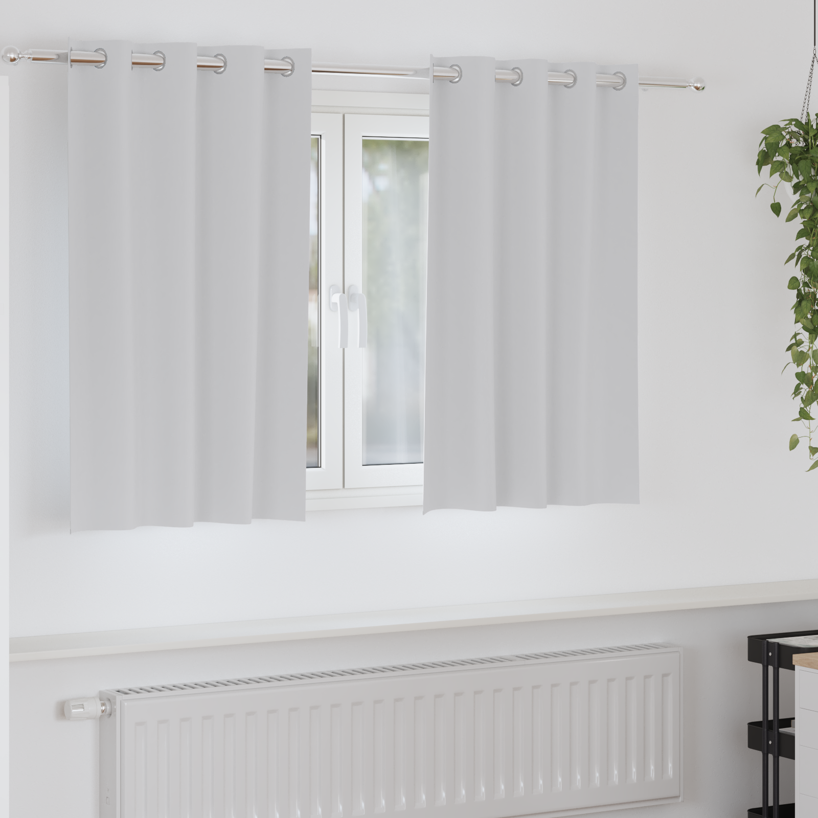 vidaXL Perdele cu perdele 2 pcs Gri deschis 140 x 140 cm Poliester