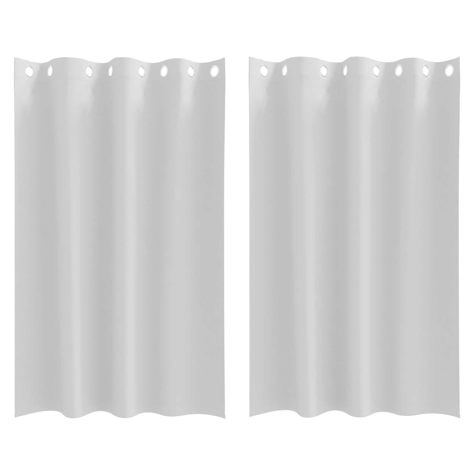 vidaXL Perdele Opaque cu Inel 2 pcs Gri Deschis 175 x 140 cm Poliester