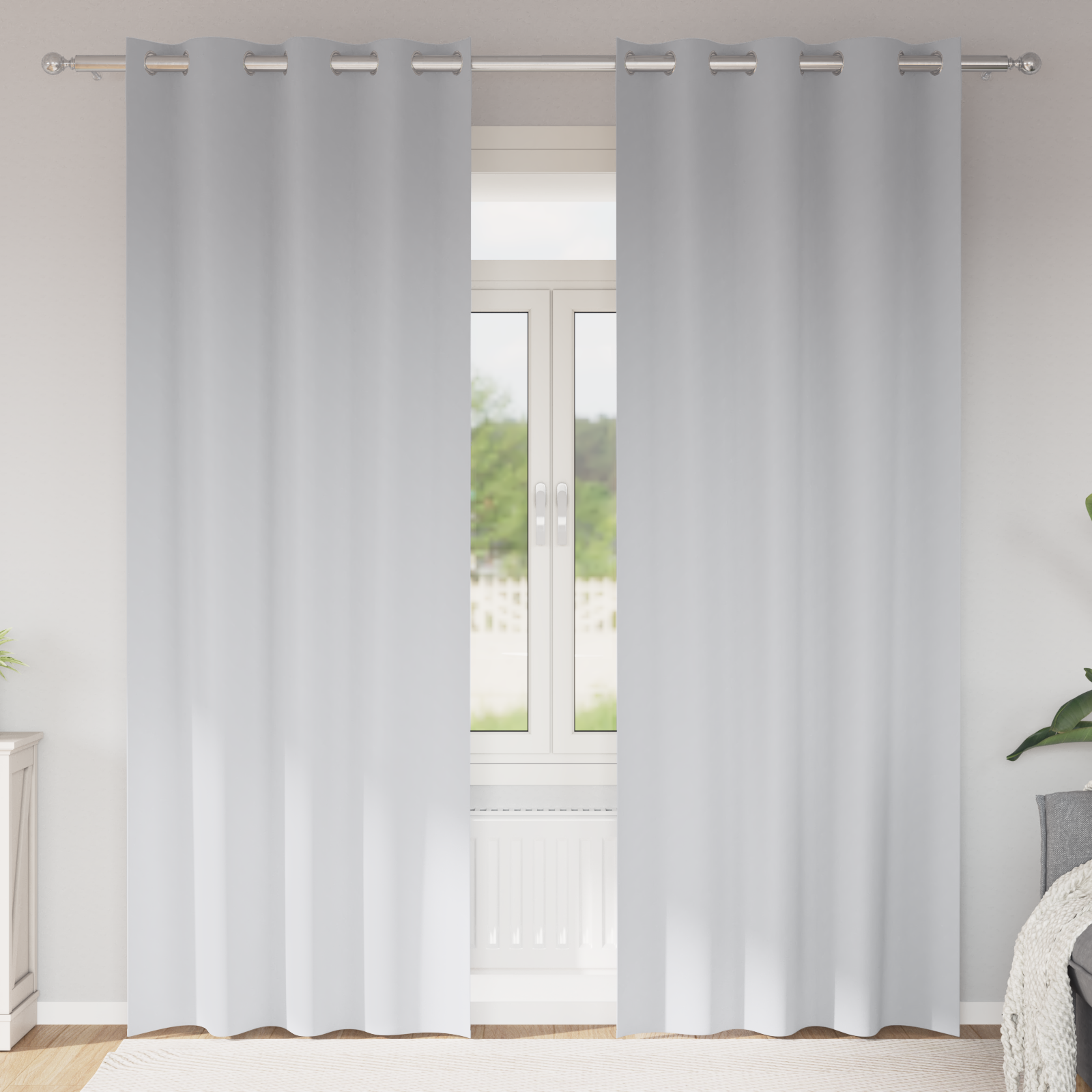 vidaXL Perdele cu perdele 2 pcs Gri deschis 260 x 140 cm Poliester vidaXL Perdele cu perdele 2 pcs Gri deschis 260 x 140 cm Poliester