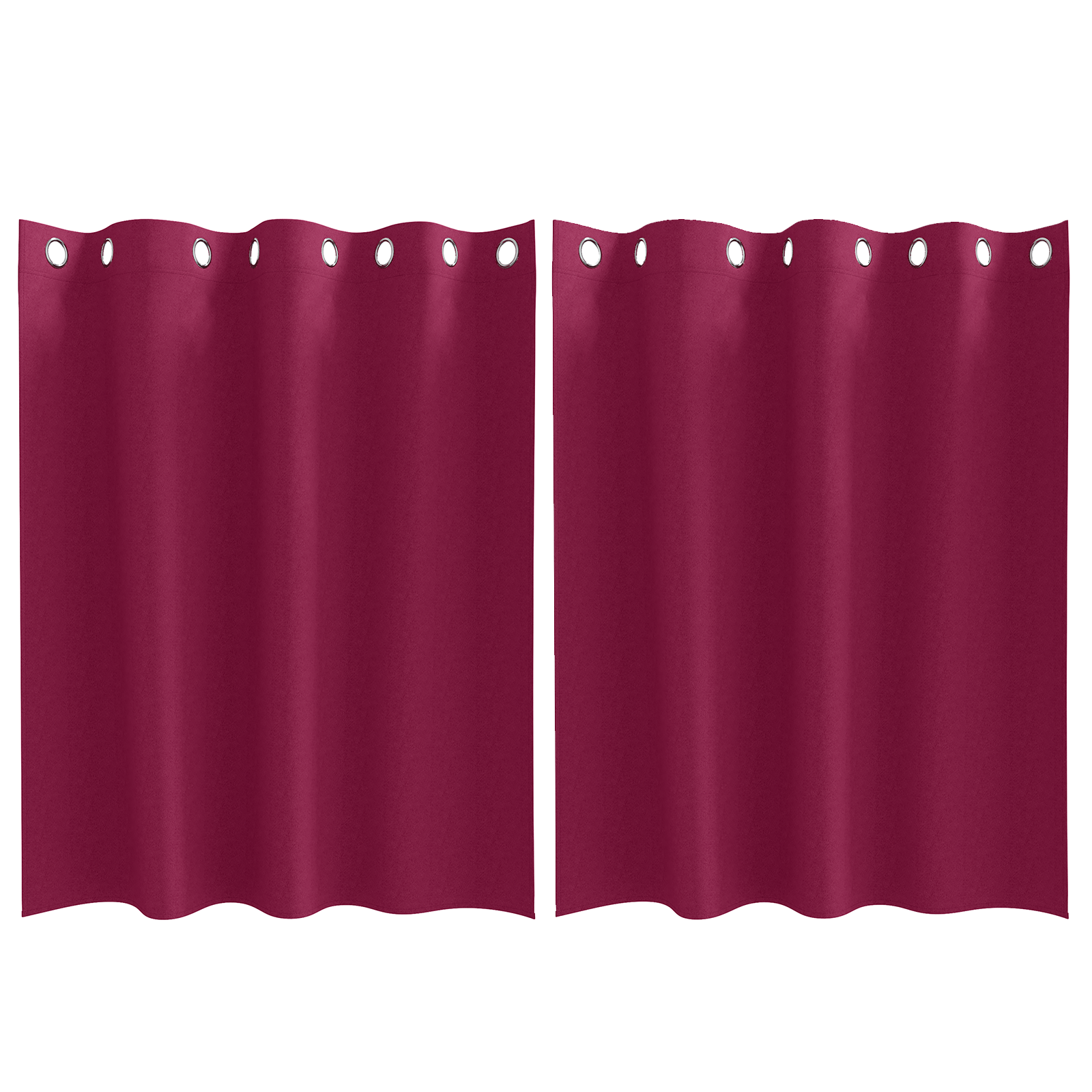 vidaXL Perdele cu perdele 2 pcs Roșu Vin 140 x 140 cm Poliester vidaXL Perdele cu perdele 2 pcs Roșu Vin 140 x 140 cm Poliester