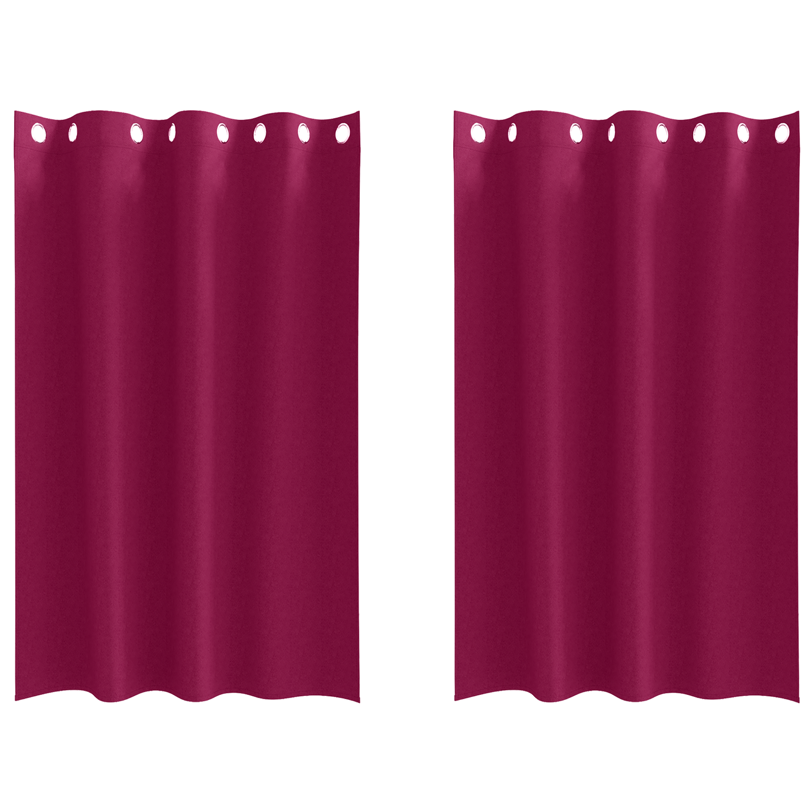 vidaXL Perdele cu perdele 2 pcs Roșu Vin 175 x 140 cm Poliester