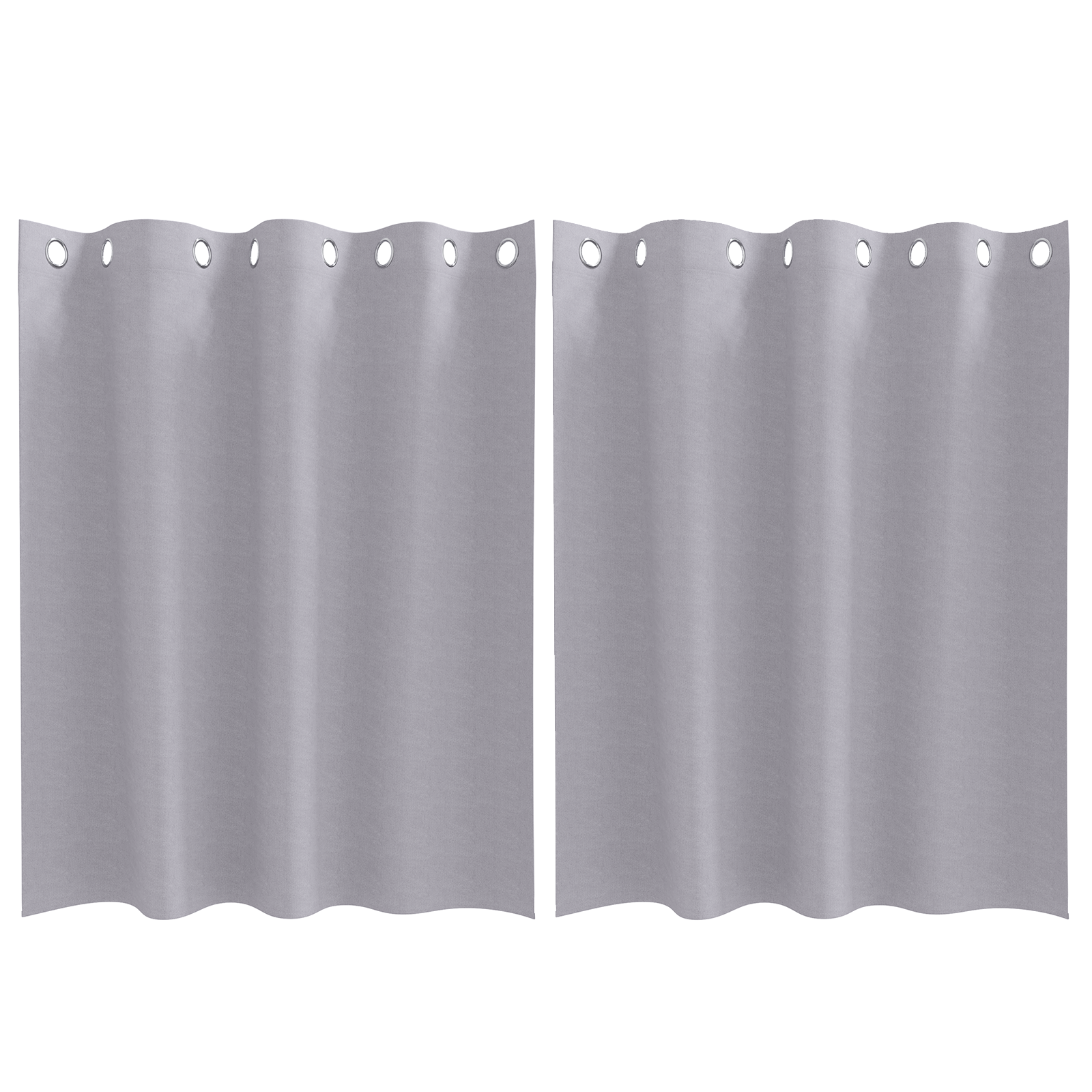 vidaXL Perdele cu perdele 2 pcs Gri metalic 140 x 140 cm Poliester