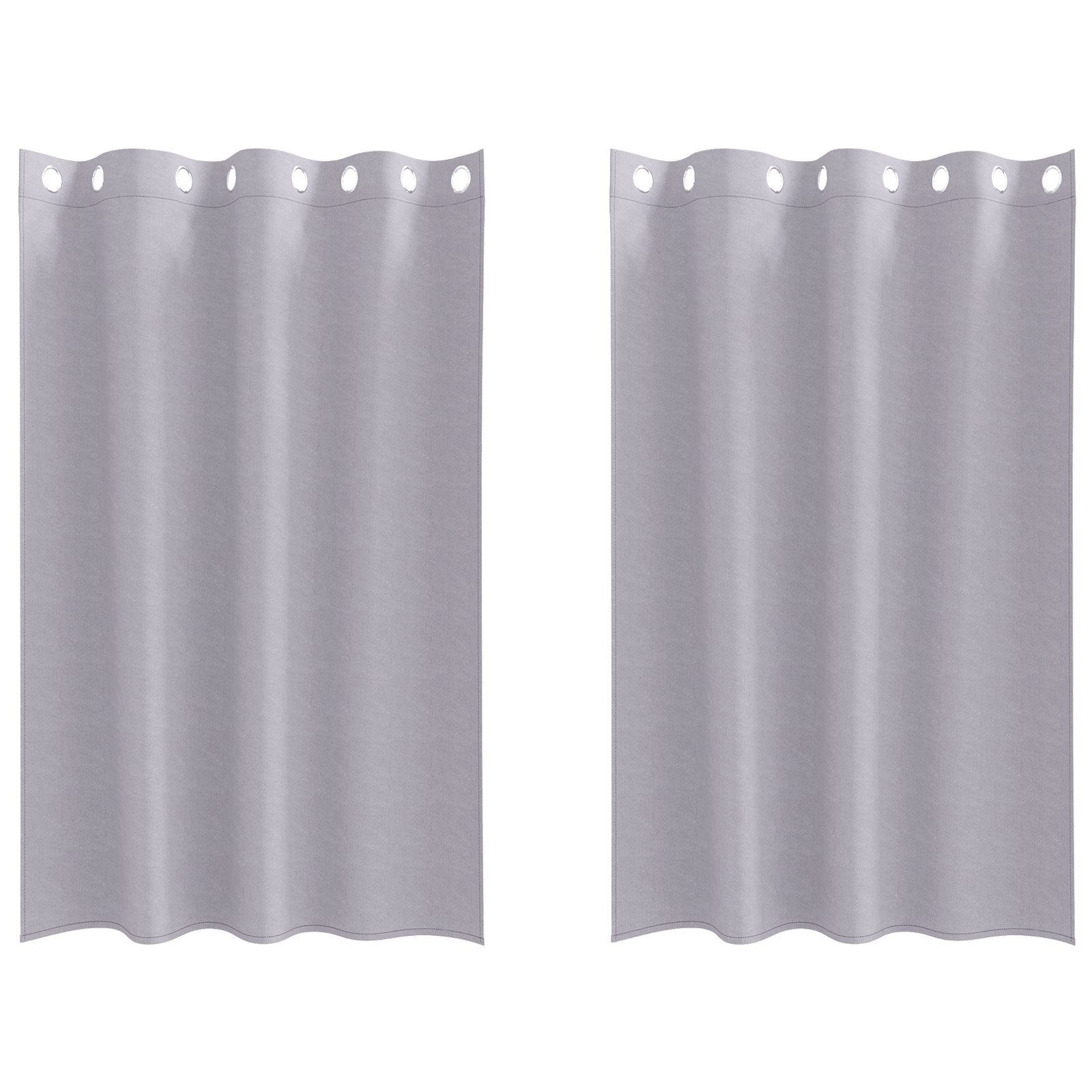 vidaXL Perdele cu perdele 2 pcs Gri metalic 175 x 140 cm Poliester