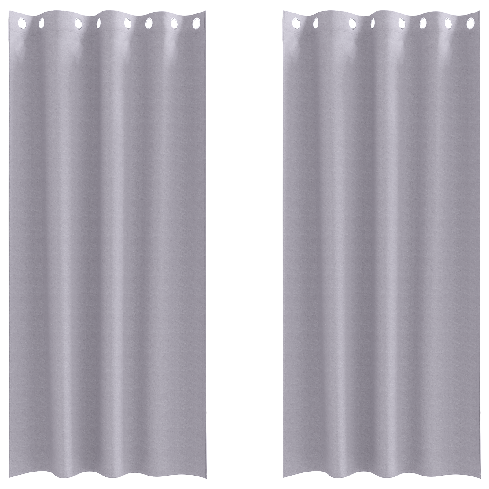 vidaXL Perdele cu perdele 2 pcs Gri metalic 260 x 140 cm Poliester