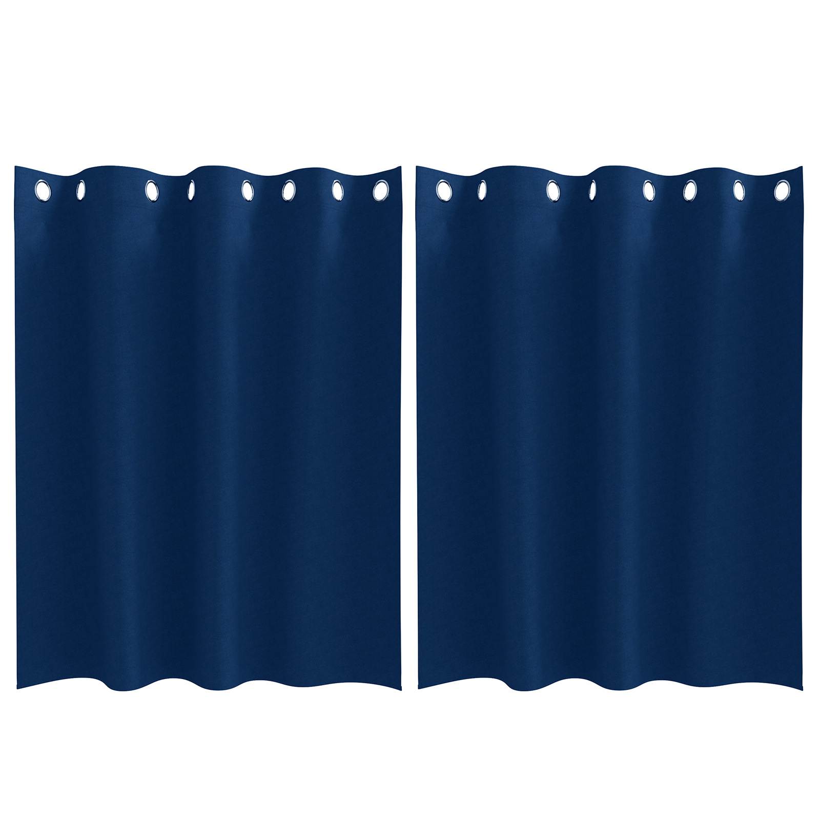 vidaXL Perdele Opaque cu Inel 2 pcs Albastru închis 140 x 140 cm