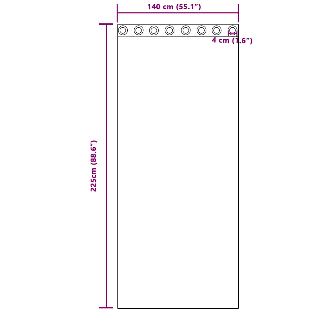 vidaXL Perdele Opaque cu Inel 2 pcs Albastru închis 225 x 140 cm