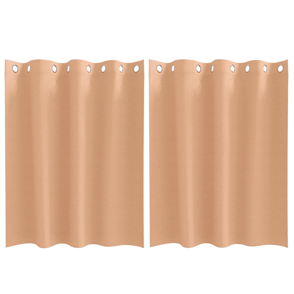 vidaXL Perdele cu perdele 2 pcs Maro deschis 140 x 140 cm Poliester