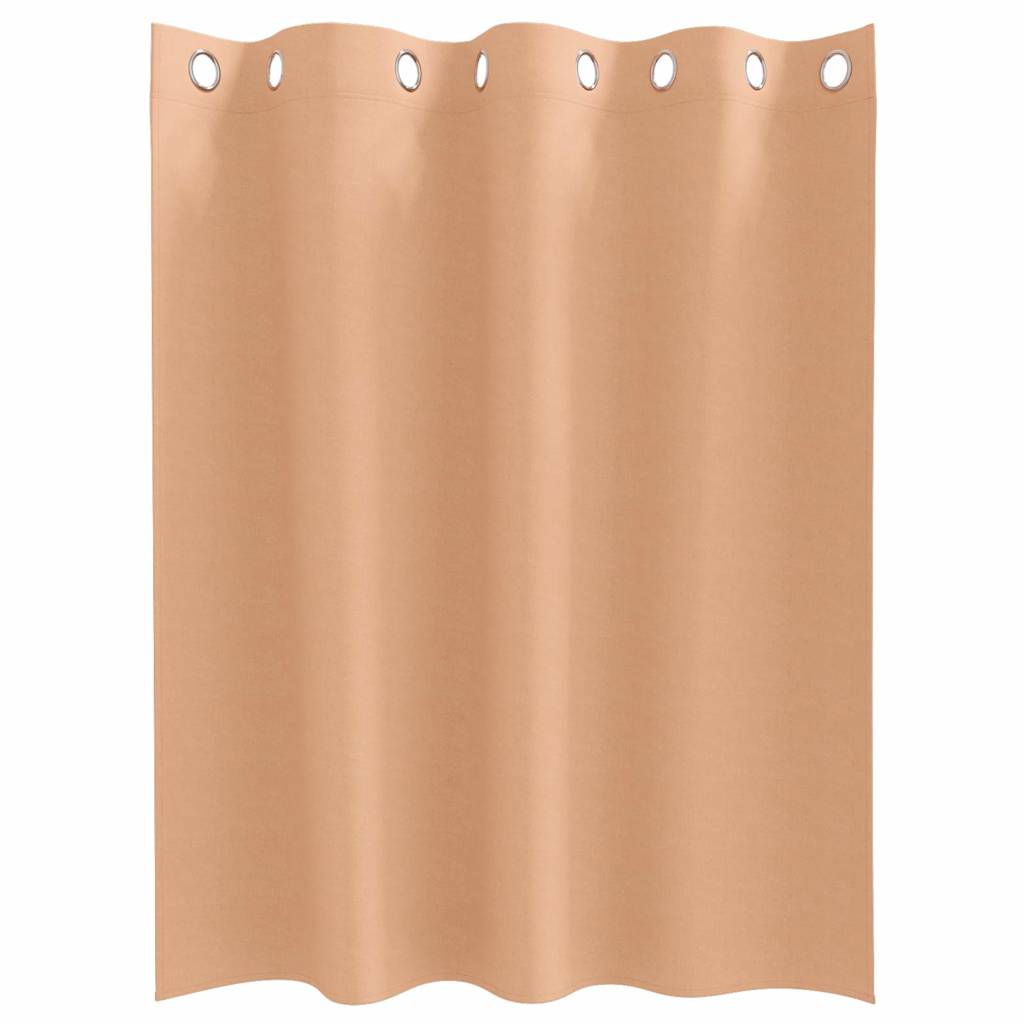 vidaXL Perdele cu perdele 2 pcs Maro deschis 140 x 140 cm Poliester