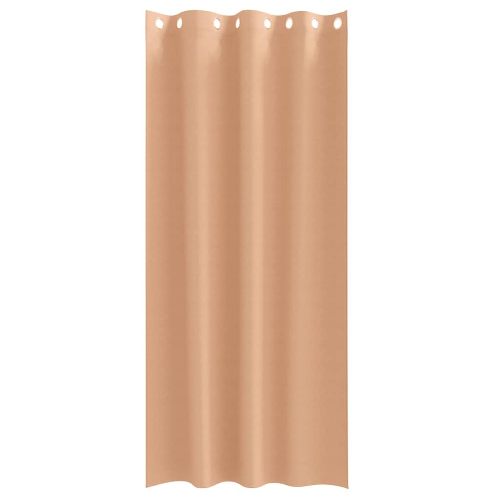 vidaXL Perdele cu perdele 2 pcs Maro deschis 225 x 140 cm Poliester