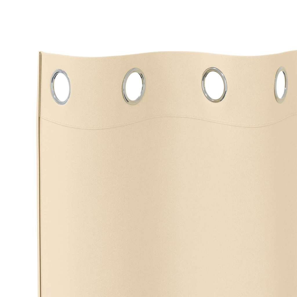 vidaXL Perdele cu perdele 2 pcs Crem 140 x 140 cm Poliester