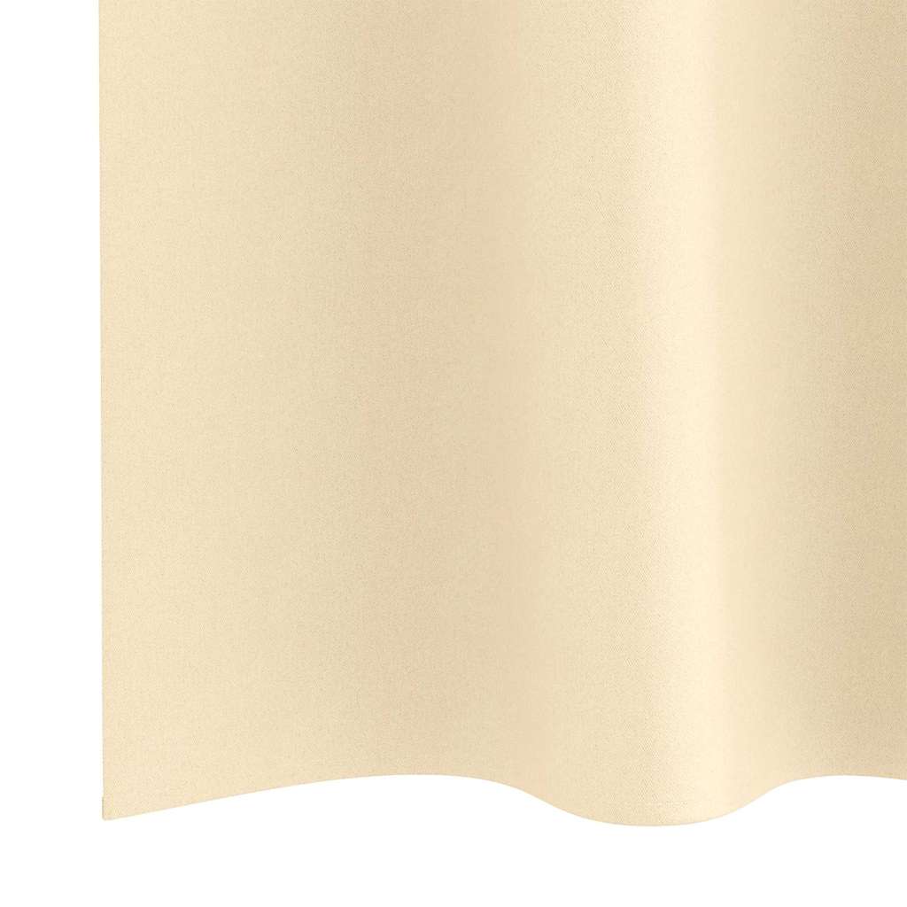 vidaXL Perdele cu perdele 2 pcs Crem 140 x 140 cm Poliester