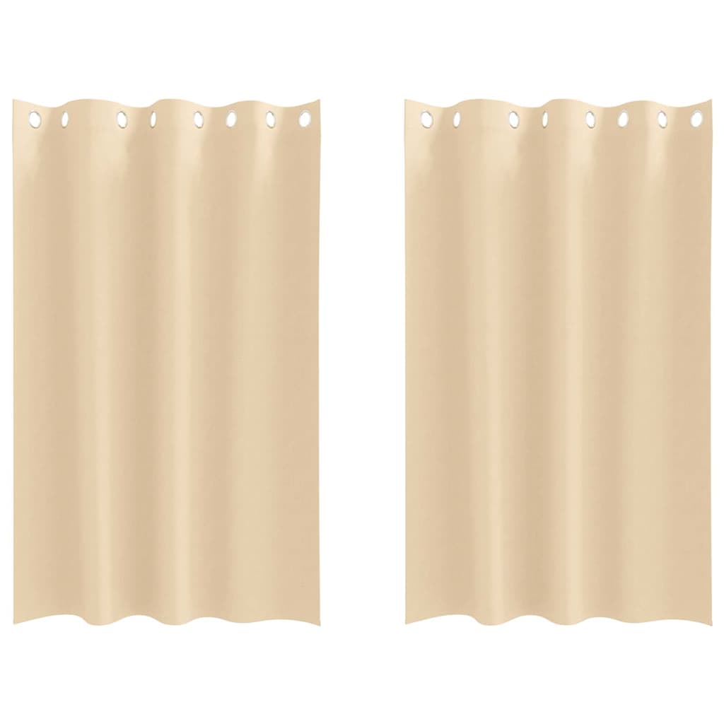 vidaXL Perdele cu perdele 2 pcs Crem 175 x 140 cm Poliester