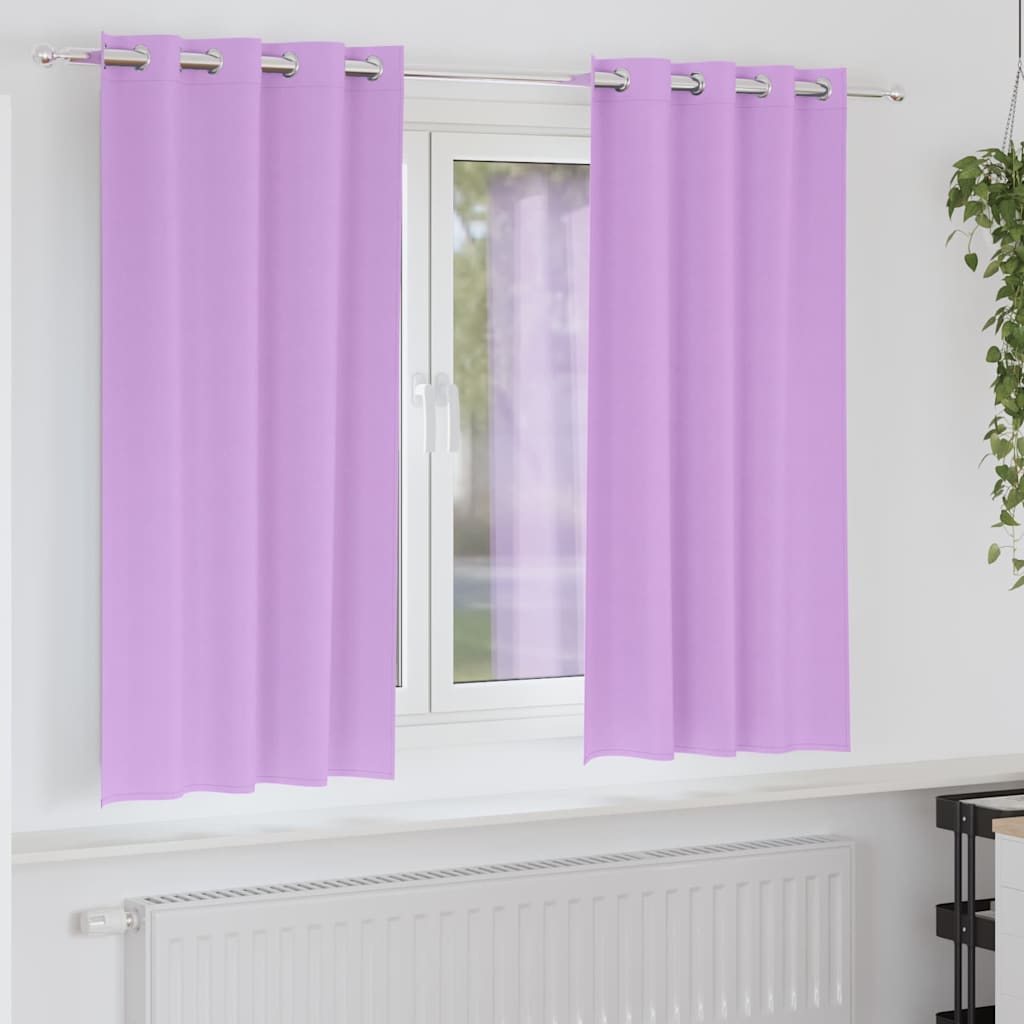 vidaXL Perdele cu perdele 2 pcs Violet 175 x 140 cm Poliester vidaXL Perdele cu perdele 2 pcs Violet 175 x 140 cm Poliester